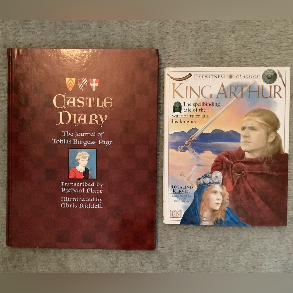 2 books: King Arthur and a Medieval Castle Diary of Tobias Burgess, Page